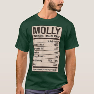 T-shirt Molly Nutrition Facts Nom Nickname Alias Title Fr
