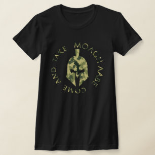 T-shirt Molon Labe Casque spartiate Camo militaire