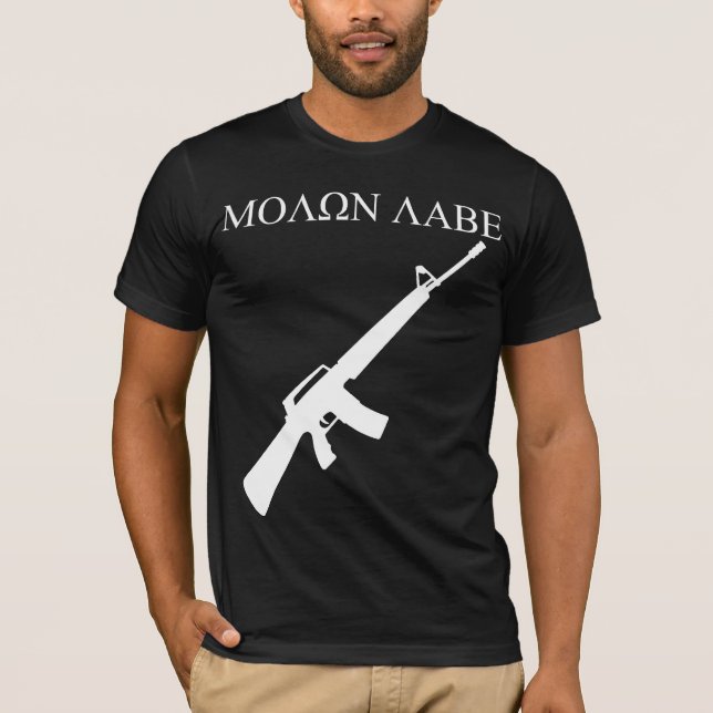 T-shirt MOLON LABE ! (Graphiques blancs) (Devant)