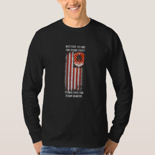 T-shirt Molon Labe Guerrier spartiate Drapeau américain Ho