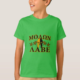 T-shirt Molon Labe Spartan Warrior 5 étoiles vert