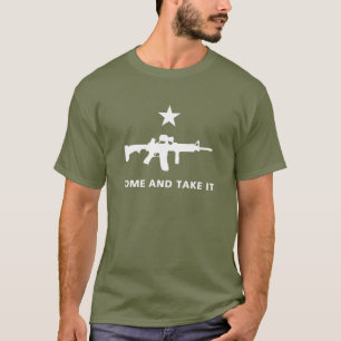 T-SHIRT MOLON LABE VIENNENT LUI PRENDRE LA CARABINE M4