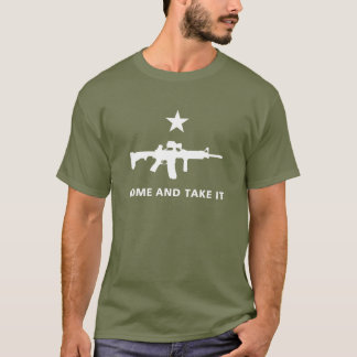 T-SHIRT MOLON LABE VIENNENT LUI PRENDRE LA CARABINE M4