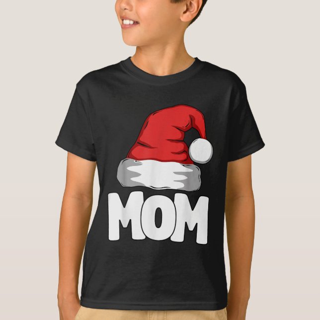T-shirt Mom Christmas Santa Matching Family  (Devant)