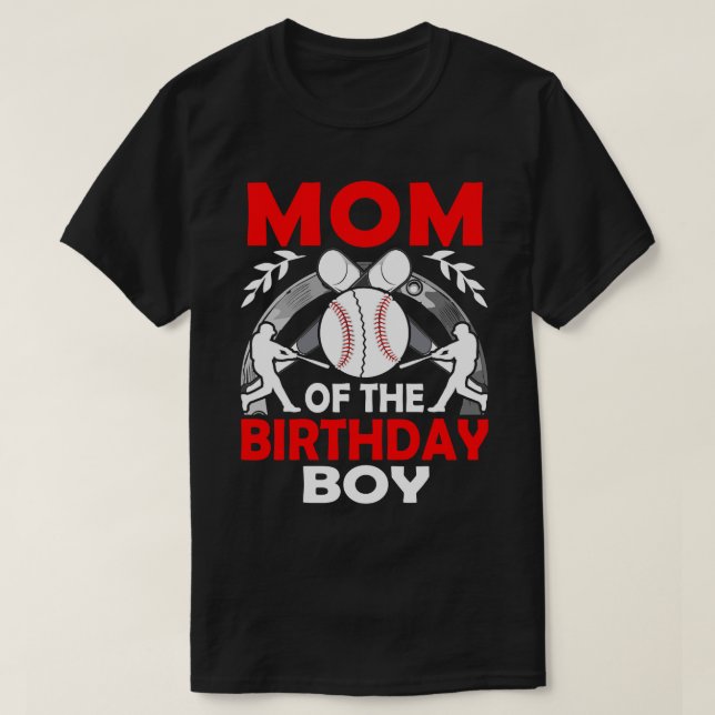 T-shirt MOM De Baseball De Garçon Anniversaire (Design devant)