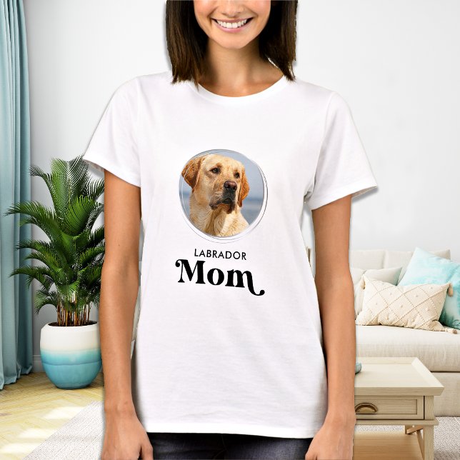 T-shirt MOM du Labrador Photo personnalisée de chien de ch (Créateur téléchargé)