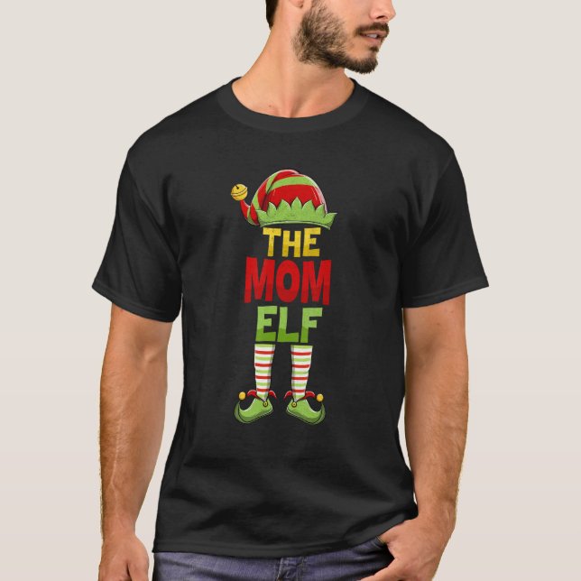 T-shirt Mom ELF Family Matching Group Christmas Pajamas (Devant)