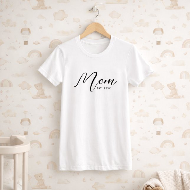T-shirt Mom Established New Mom Gift Personalized (Créateur téléchargé)