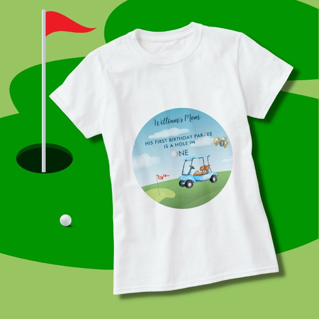 T-shirt MOM Hole In One Boy Golf Par tee 1er Anniversaire (Créateur téléchargé)