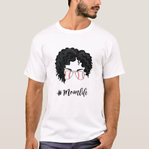 T-shirt Mom Life Baseball Softball Mothers Day Messy Bun C