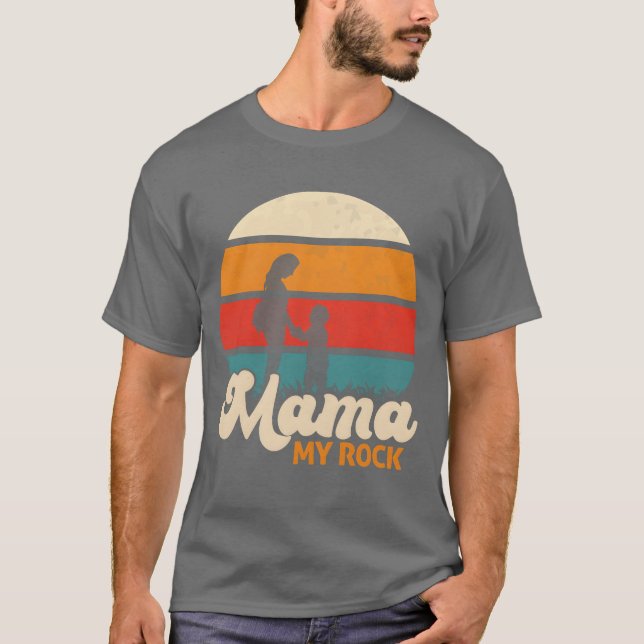 T-shirt Mom Mama My Rock funny (Devant)