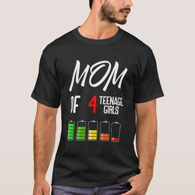 T-shirt Mom Of 4 Nage Mama Of Mothers Day (Devant)