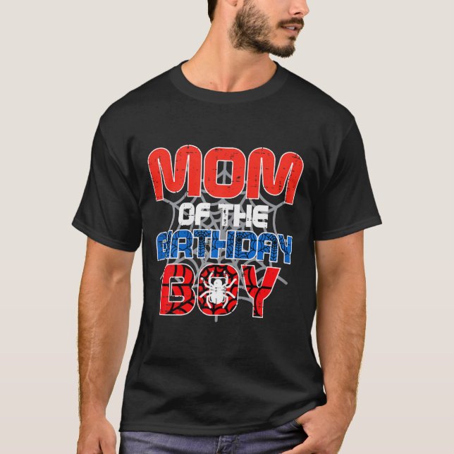 T-shirt Mom Of Birthday Boy Sder Bday Party Family Matchin (Devant)