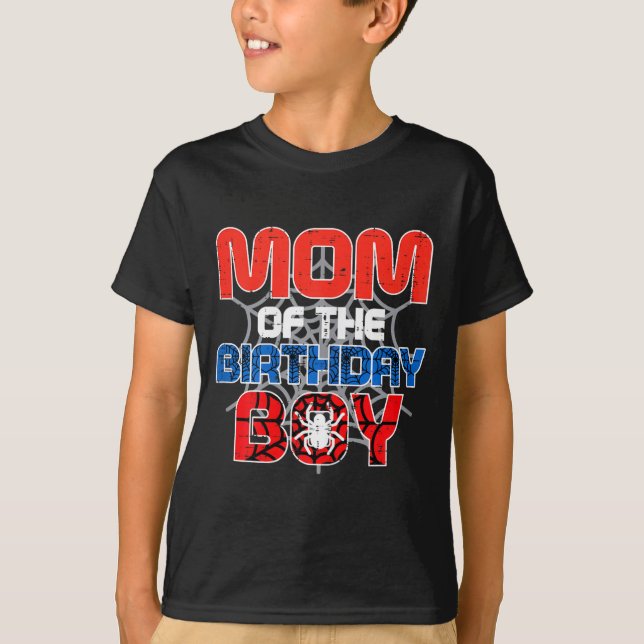 T-shirt Mom Of Birthday Boy Sder Bday Party Family Matchin (Devant)