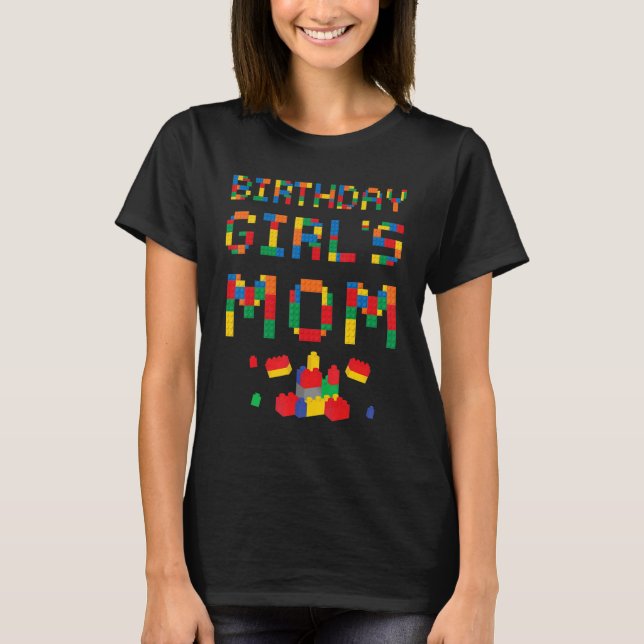 T-shirt Mom of the Brick Master Builder Building Blocks Fa (Devant)