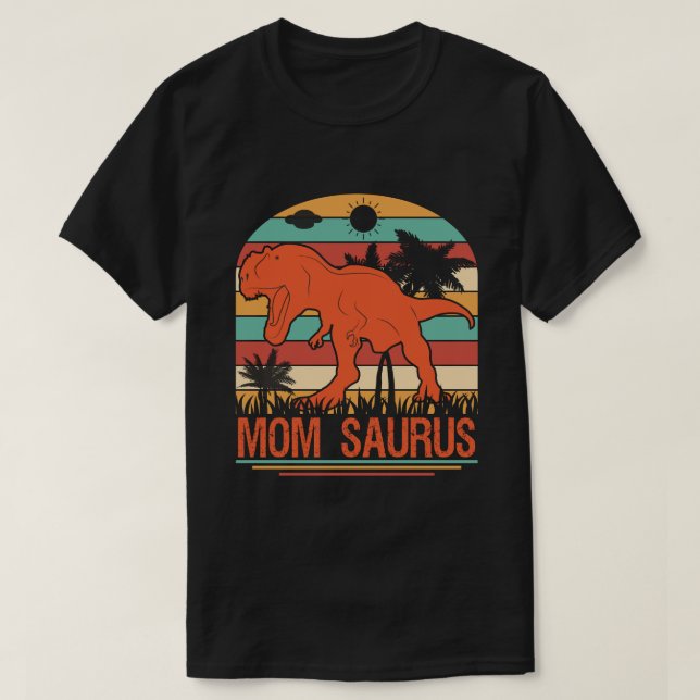 T-shirt MOM SAURUS Dinosaur Vintage (Design devant)
