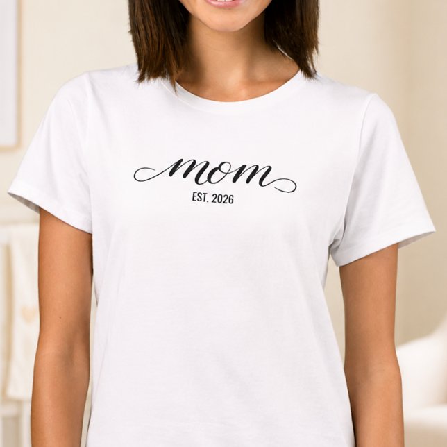 T-shirt Mom Script Établie Noir (Créateur téléchargé)