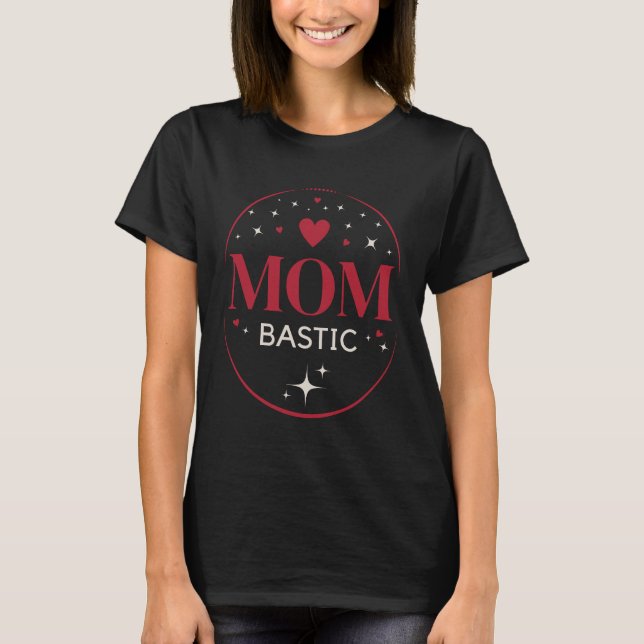 T-shirt Mombastic Red Edition – Elegant mom design for mom (Devant)