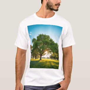 T-shirt Moment de calme avec un grand arbre – T‑Shirt Natu