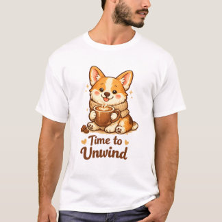 T-shirt Moment de détente Cozy Coffee Chien