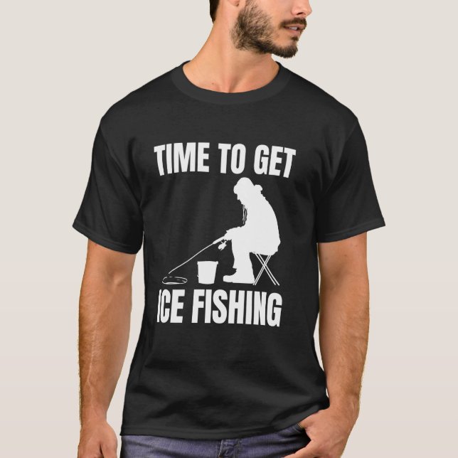 T-shirt Moment de la pêche sur glace (Devant)