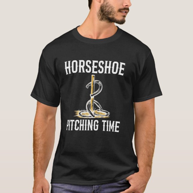 T-shirt Moment de lancer de fer à cheval (Devant)