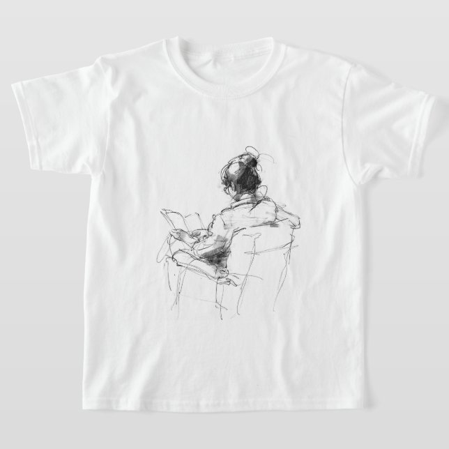 T-shirt Moment de lecture de l'auteur du livre - Lecteur c (Poser)