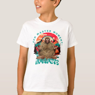 T-shirt Moment de maître zen Bigfoot Art rétro de méditati