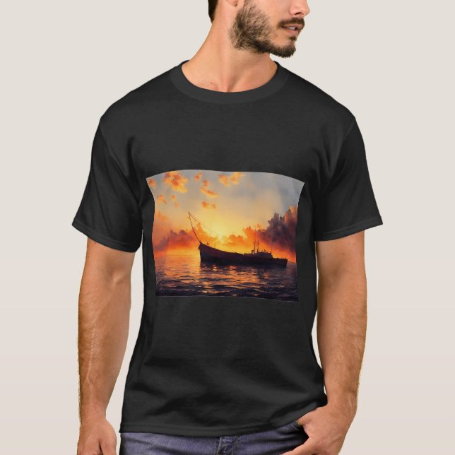 T-shirt Moment de partir pêcher (Devant)
