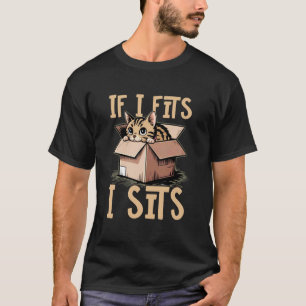 T-shirt Moment drôle de chat coincé dans une boîte