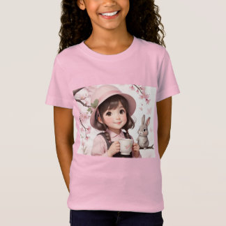 T-Shirt Moments de café mignons : Petite joie en rose
