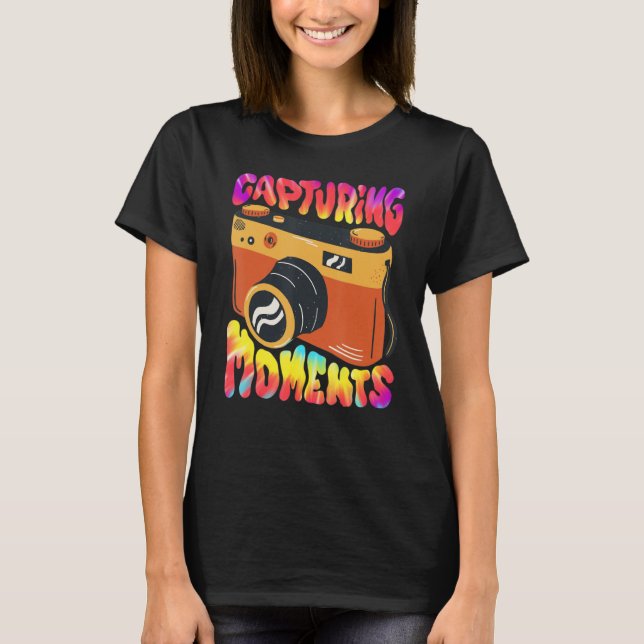 T-shirt Moments de capture Photographie Photographe Caméra (Devant)