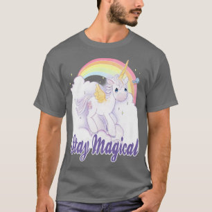 T-shirt Moments précieux rester magique Unicorn Rainbow Po