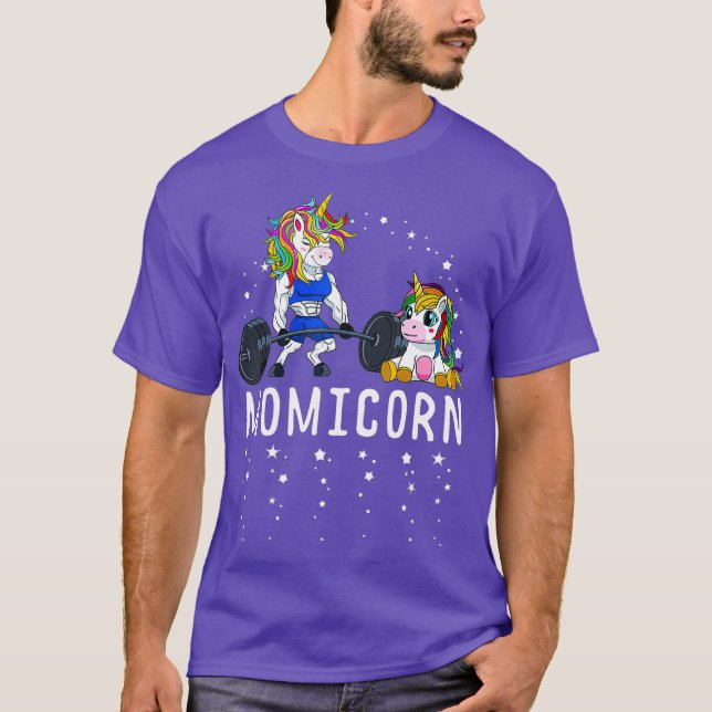 T-shirt Momicorn Unicorn Maman Fitness Gym Poids (Devant)