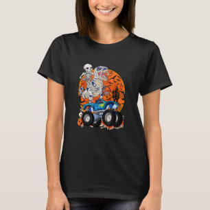 T-shirt Momie de dinosaure conduisant un camion monstre Ha