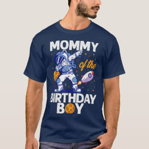 T-shirt Momie De L'Anniversaire Garçon Astronaut Space Pla