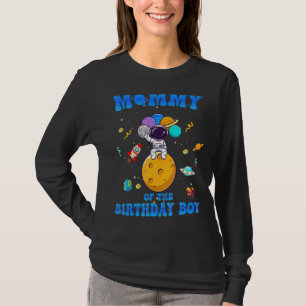 T-shirt Momie De L'Anniversaire Garçon Astronaute Spatiale