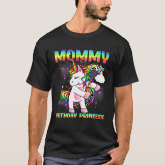 T-shirt Momie De L'Anniversaire Princesse Dabbing Ou Floss