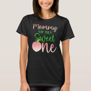 T-shirt Momie De L'Anniversaire Une Pêche 1Er Fruit D'Été 