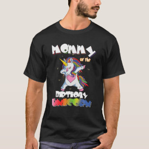 T-shirt Momie De L'Anniversaire Unicorne Dabbing Matching 