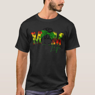 T-shirt Momlife Messy Hair Bun Weed Femmes Fête des mères