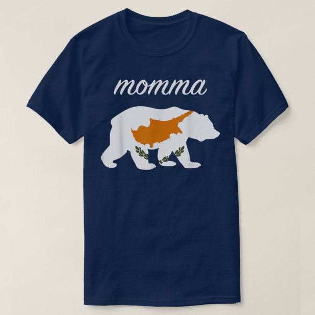 T-shirt Momma Bear Chypre Drapeau Racines chypriotes 1431 (Design devant)