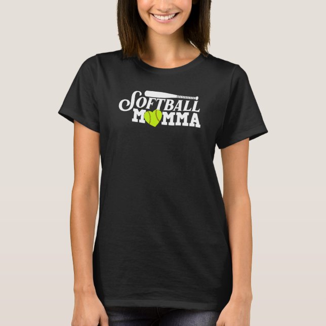 T-shirt Momma De Softball cool Pour Maman Femmes Fier Ball (Devant)
