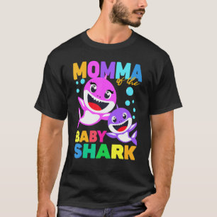 T-shirt Momma Du Bébé Birthday Shark Momma Shark Chris