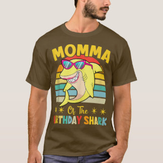 T-shirt Momma Du Requin Anniversaire Famille Correspondant