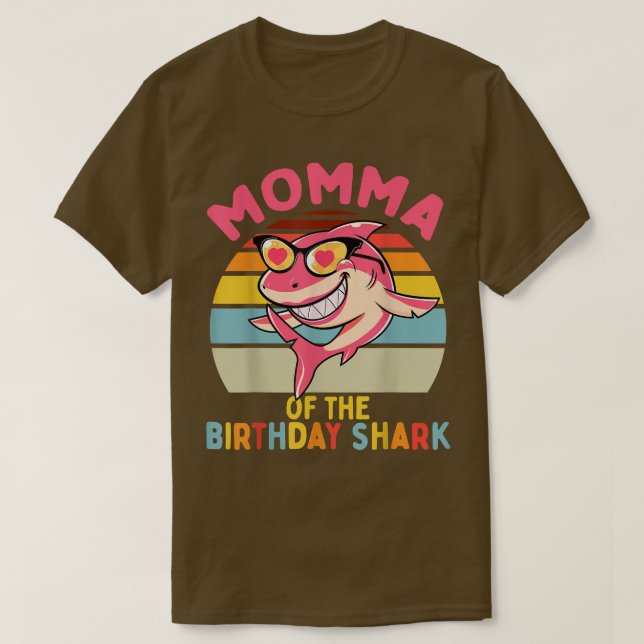T-shirt Momma of Shark Birthday Matching Family (Design devant)