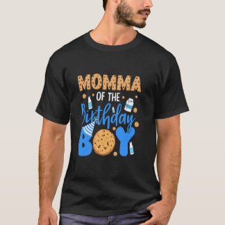 T-shirt Momma of the Birthday Boy Cookies and Milk Birthda