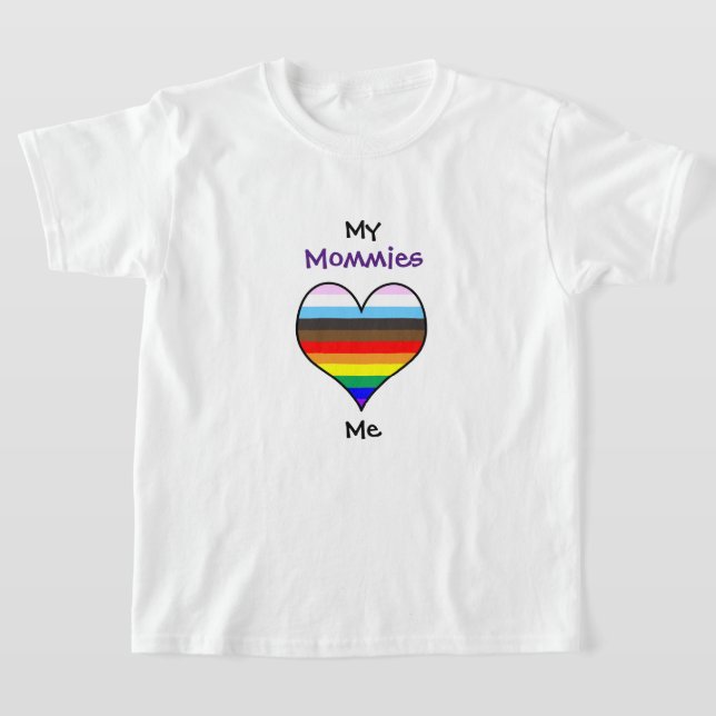 T-shirt Mommies Rainbow Heart (Poser)