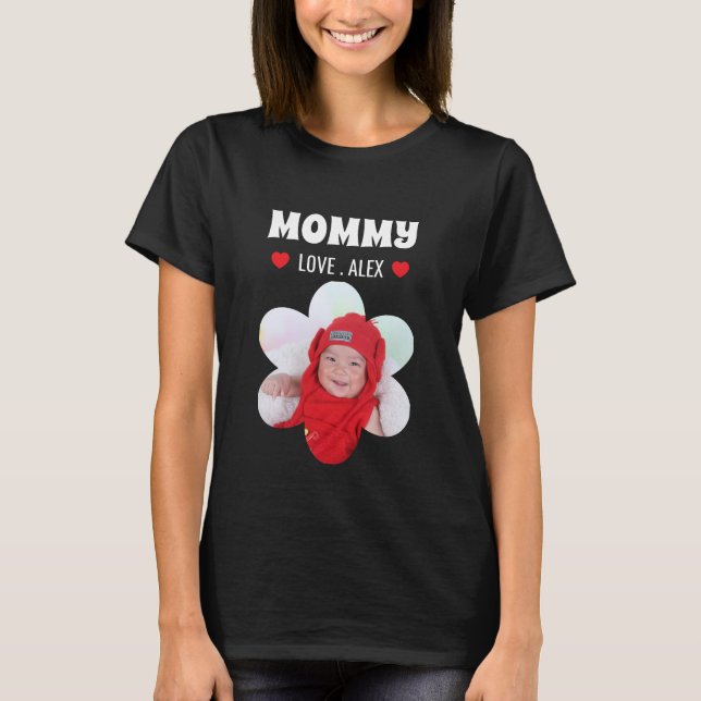 T-shirt Mommy Custom Photo  (Devant)
