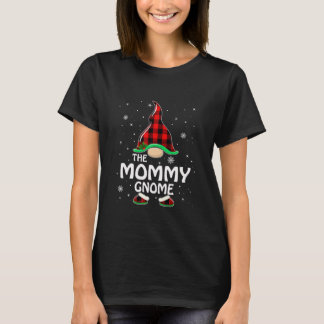 T-shirt Mommy Gnome Buffalo Plaid Matching Family Christma